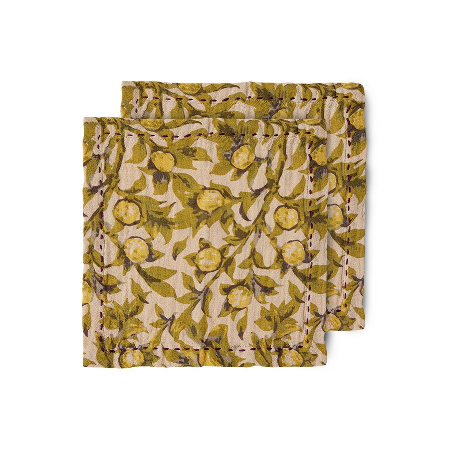 Cotton napkins mediterranean olive (set of 2)