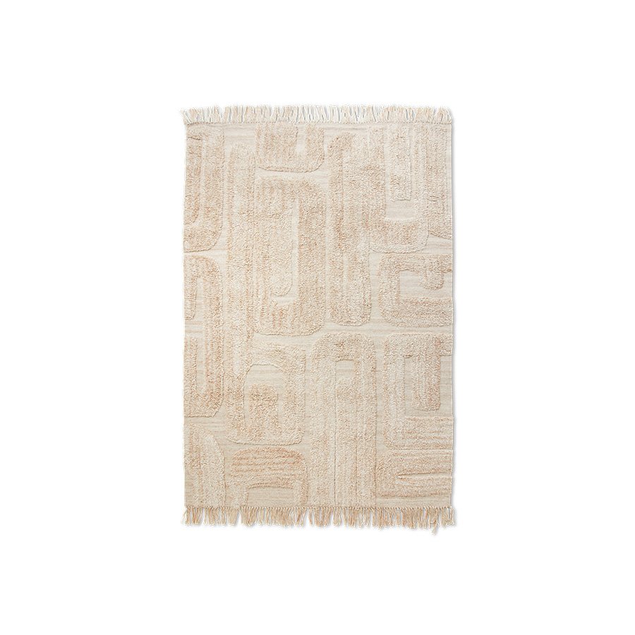 Tufted rug limestone (160x230cm)