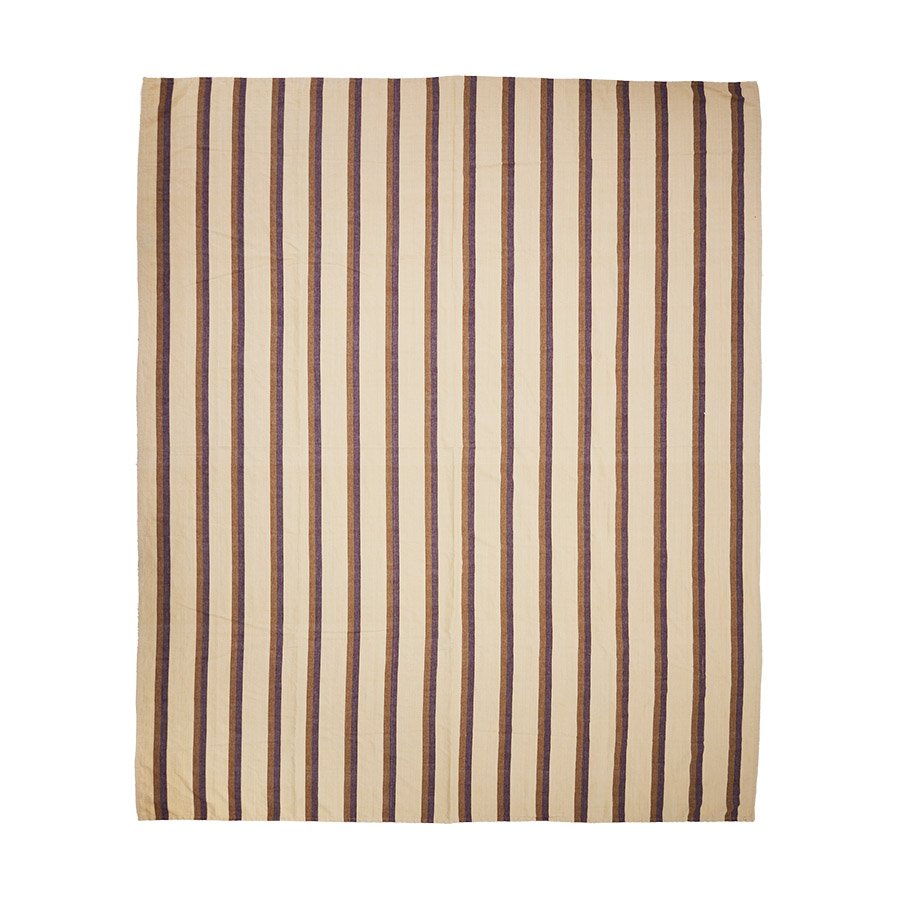 Vida striped bedspread chestnut/cream (230x275cm)