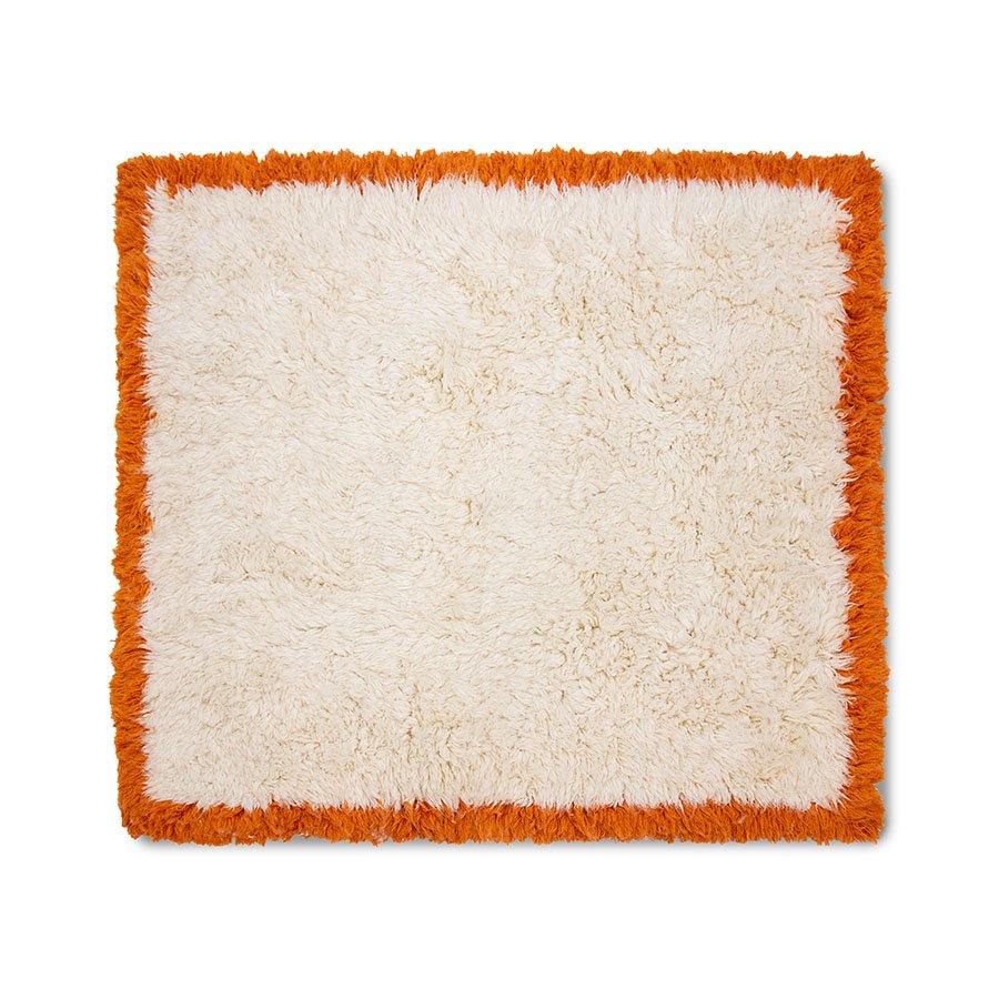 Fluffy square rug 'retro summers' (250x250)