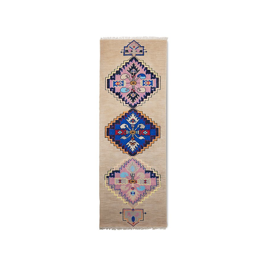 Hand knotted woolen runner oriental (90x265)