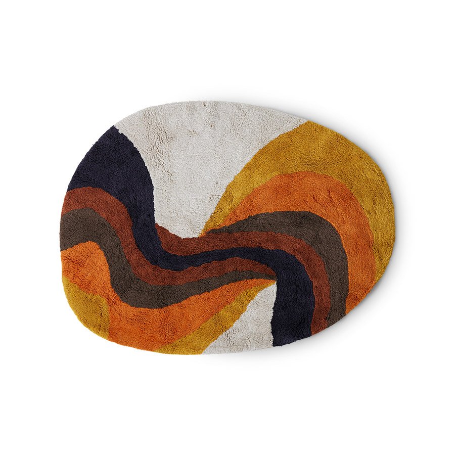 Bath mat retro swirl (90x120cm)