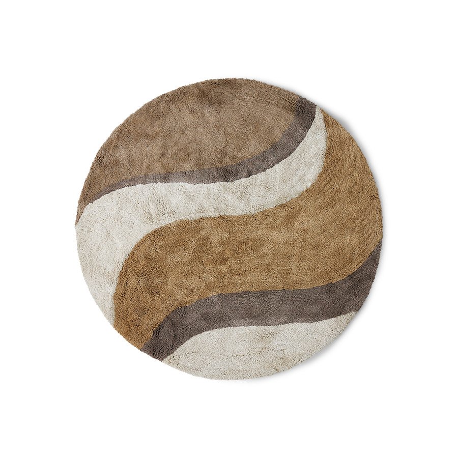 Bath mat natural waves (120x120cm)