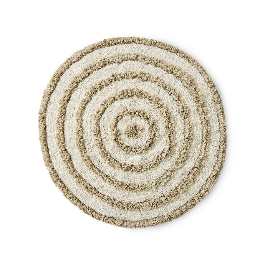 Round bath mat cream (120x120cm)