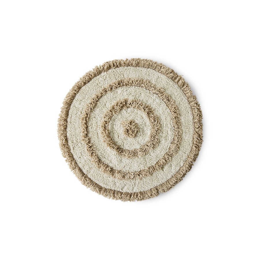 Round bath mat cream (80x80cm)
