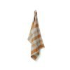 Vida check tea towel amber/blue (50x70cm)