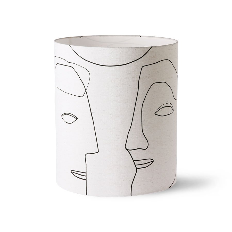 Printed faces lamp shade L