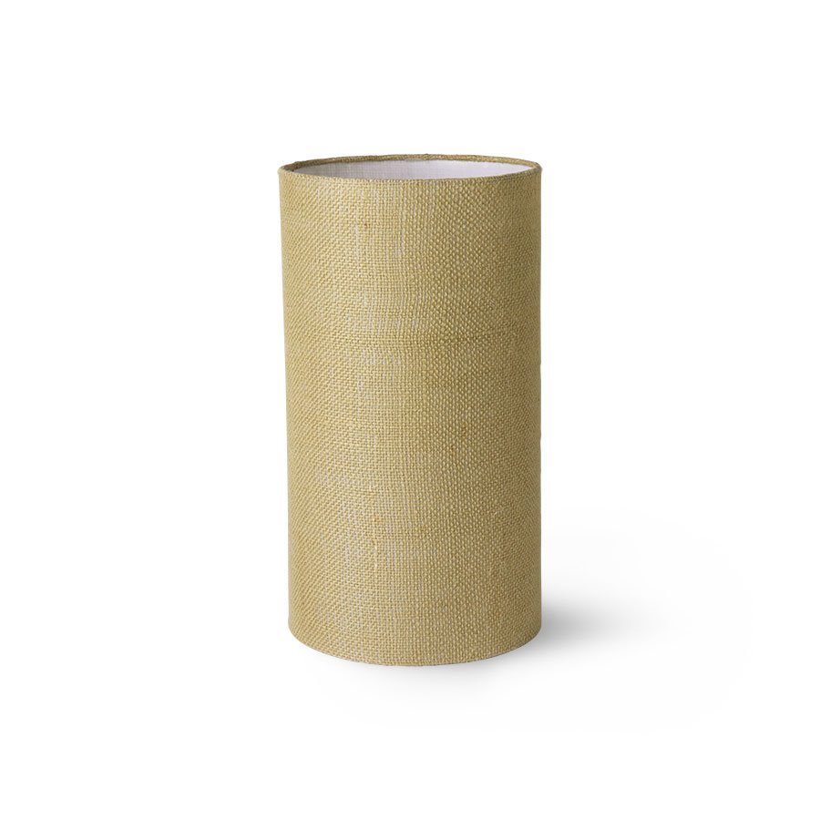 Jute cylinder lamp shade jade green