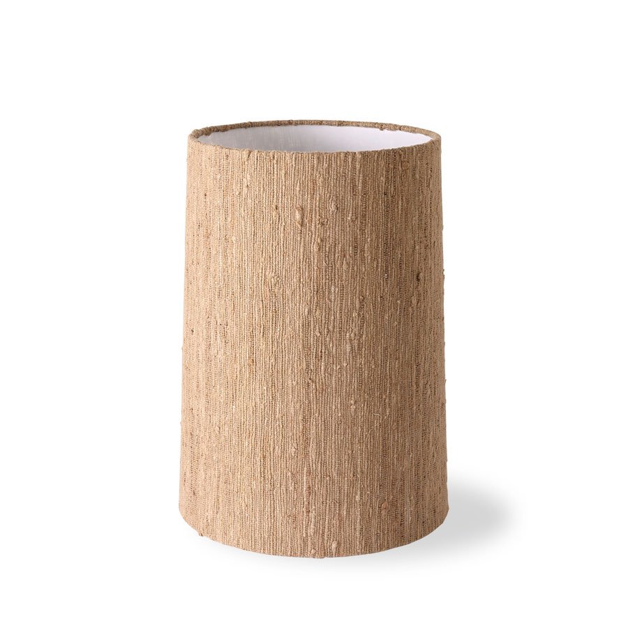 Cone lamp shade silk brown (32x32cm)