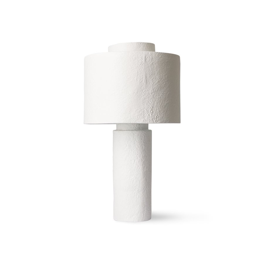 Gesso table lamp matt white