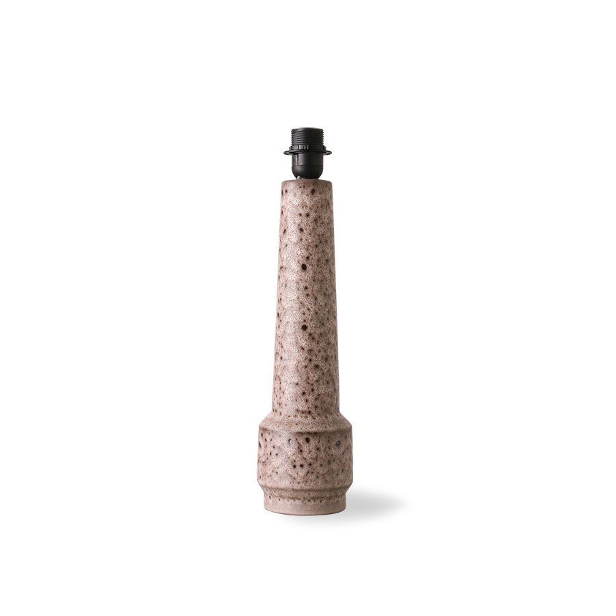 Retro stoneware lamp base brown