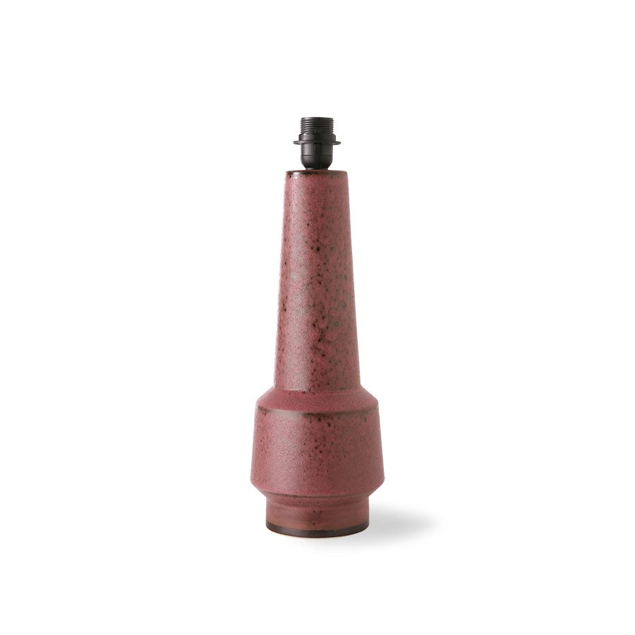 Retro stoneware lamp base purple