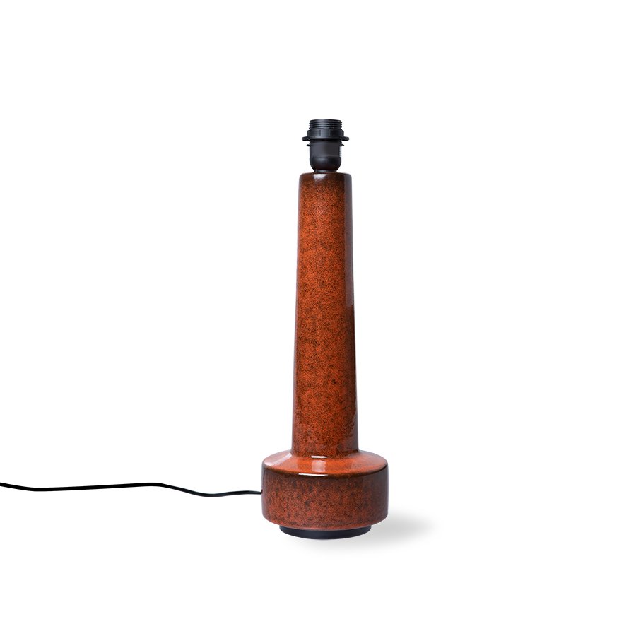 Retro stoneware lamp base red