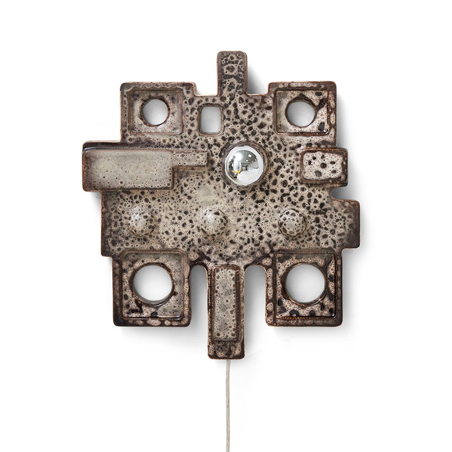 Ceramic relief wall lamp