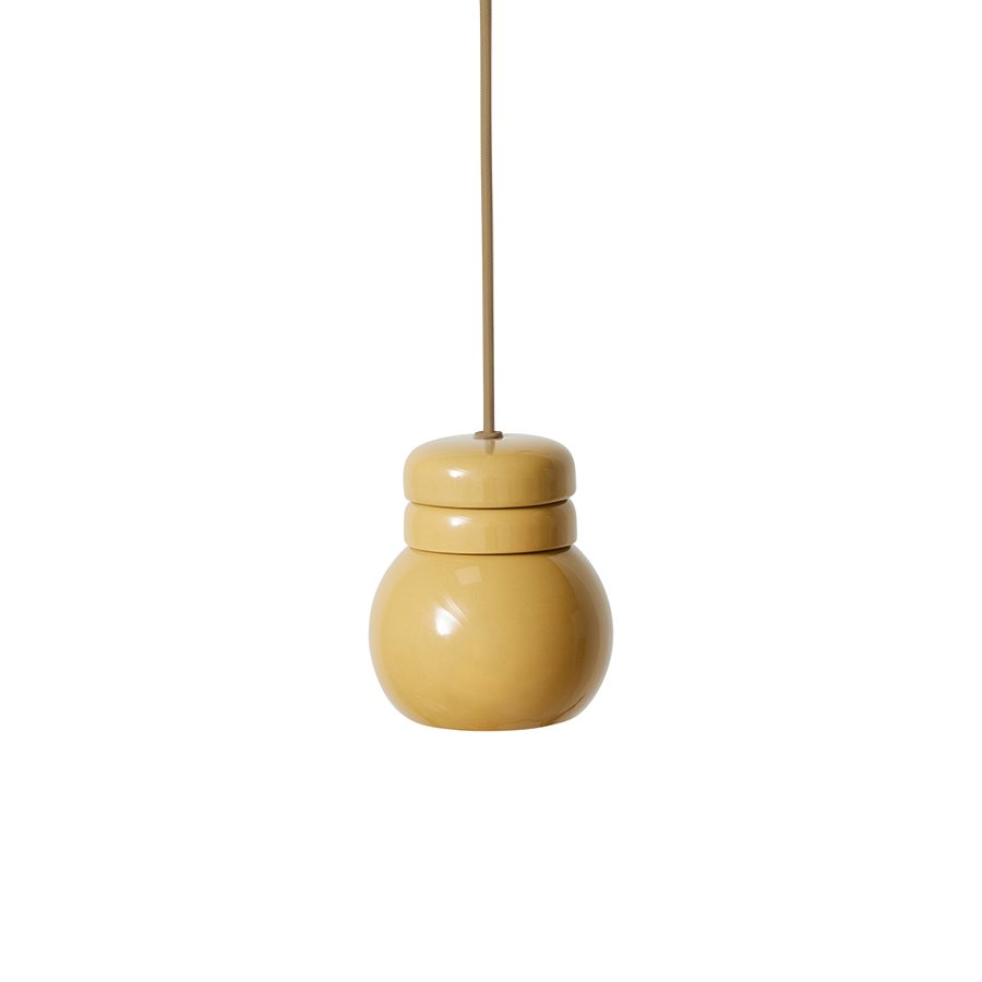 Bulb pendant lamp mustard