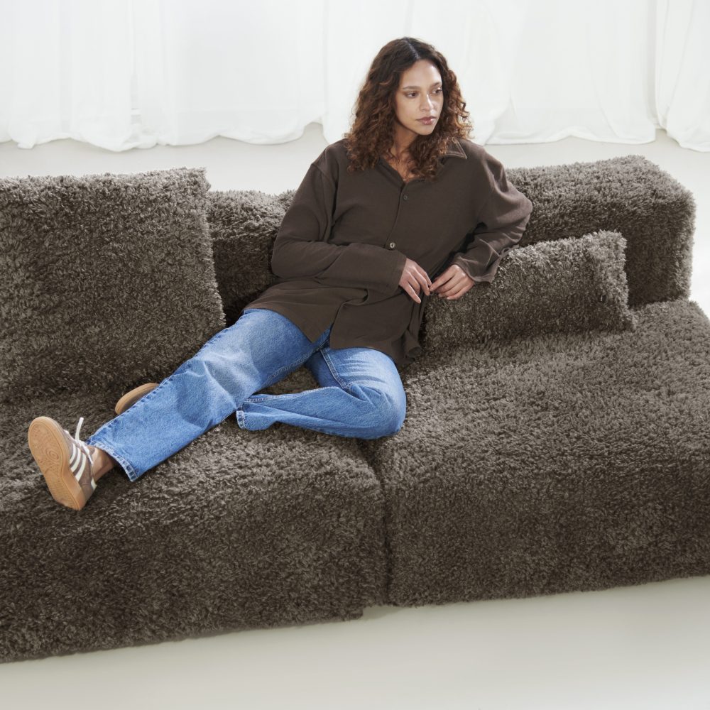 vetsak | Sofa Set 01 Large - doodle - cacao | Modular Sofa | 3.5 Seater