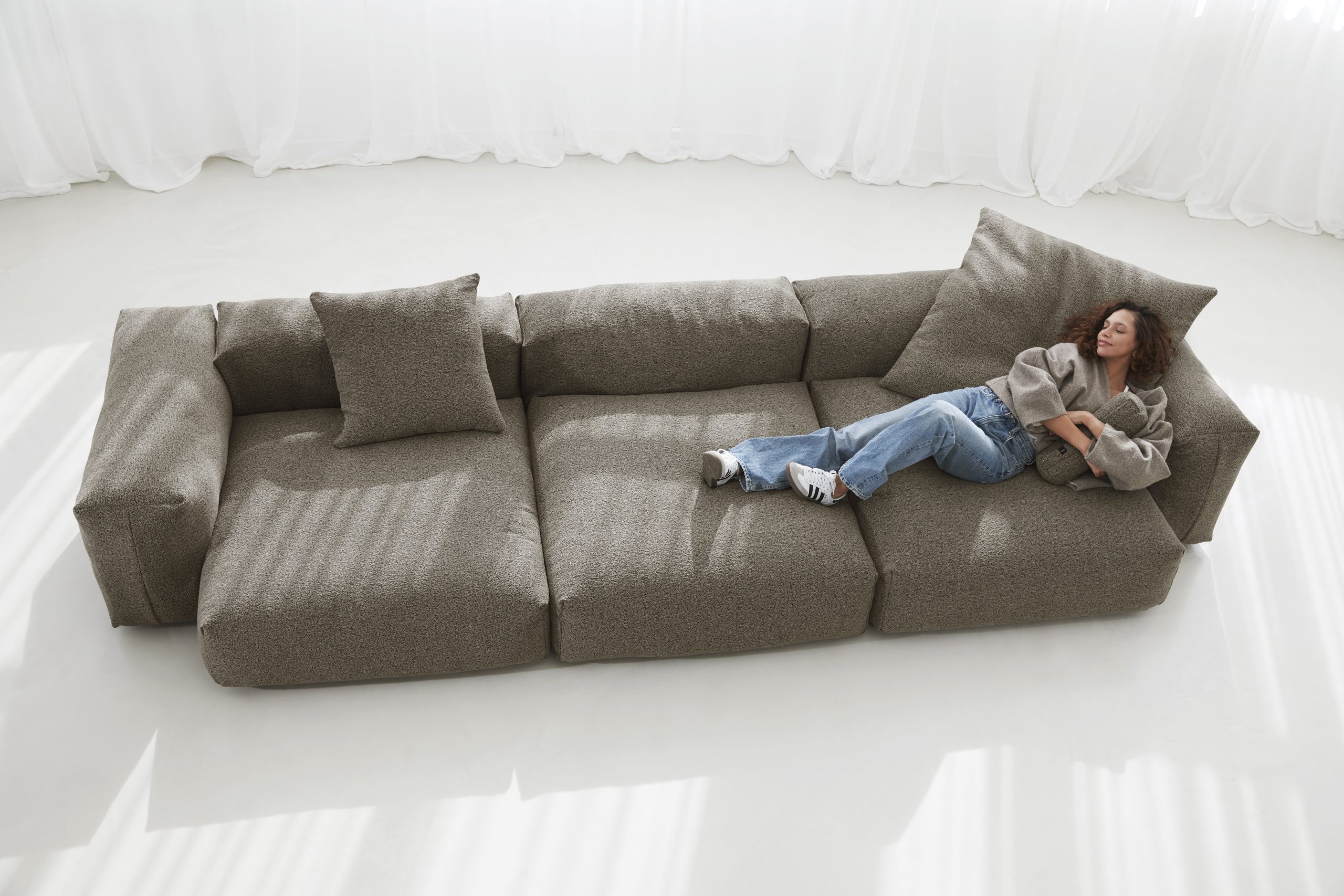 vetsak | Sofa Set 05 - loop loop - taupe | Modular Sofa | 5 Seater | Big Sofa | Corner Sofa