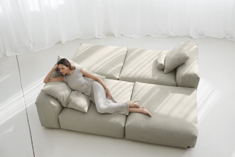 vetsak | Sofa Set 08 - Daybed - pique - beige | Modular Sofa | 6 Seater | Outdoor Island | Double lounger