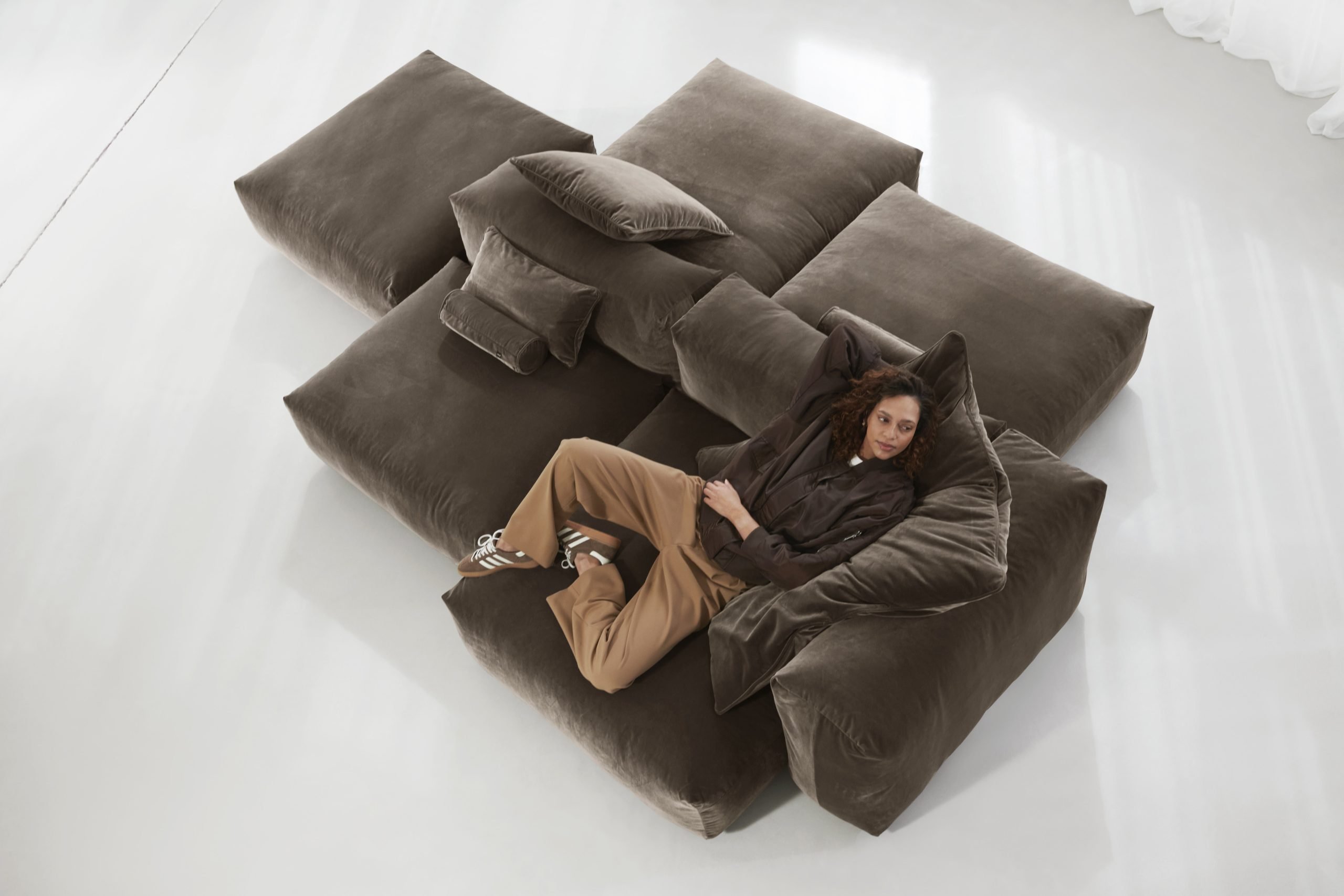 vetsak | Sofa Set 09 - The Island - suave - espresso | Modular Sofa | 7 Seater | Sofa Island