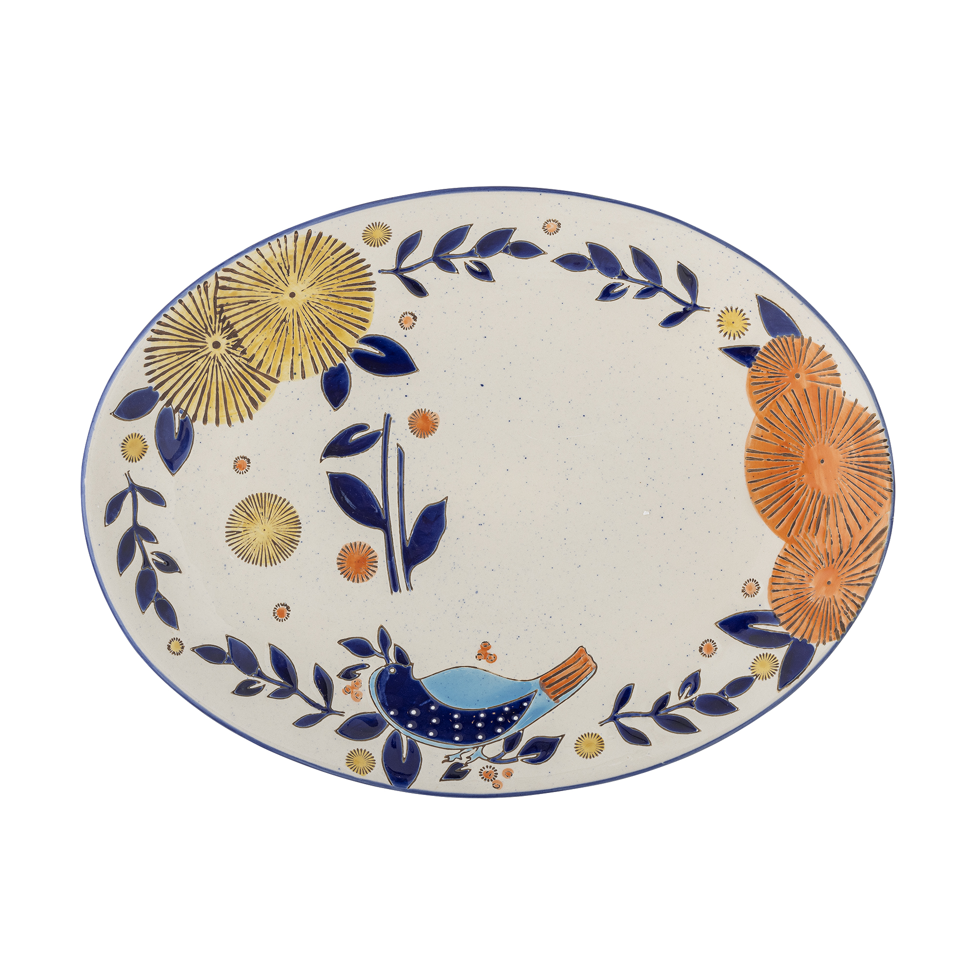 Lynna Serving Plate, Blue, Stoneware - Image 2