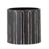 Troy Flowerpot, Black, Stoneware