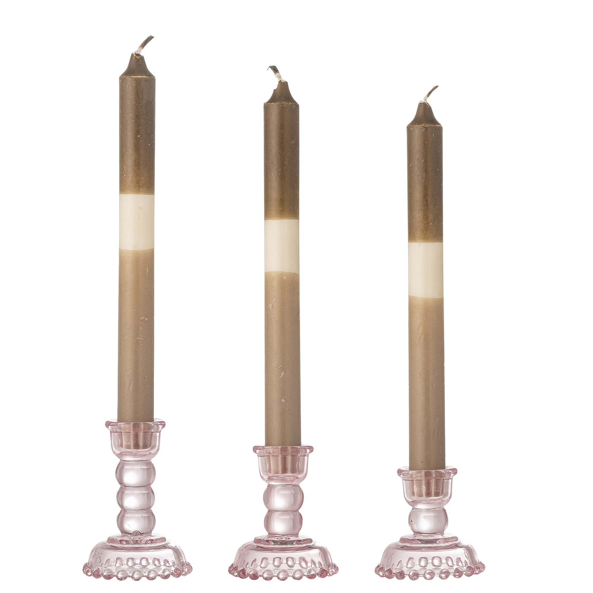 Delphia Candle Holder, Rose, Glass - Image 3