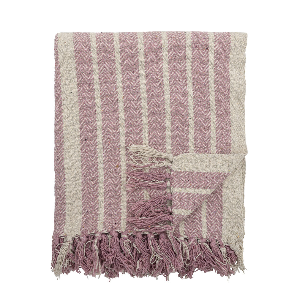 Monta Throw, Rose, Recycled Cotton