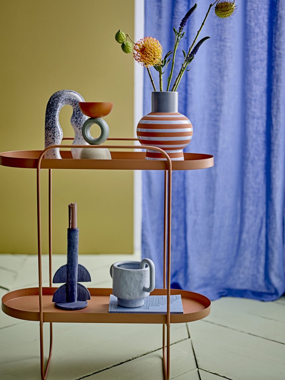 Alfine Flowerpot, Blue, Stoneware - Image 5