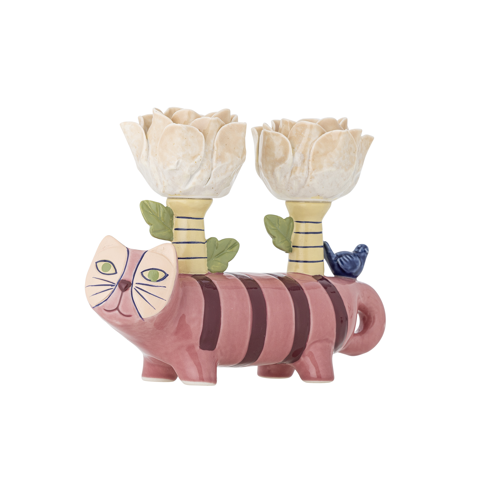 Missy Candle Holder, Rose, Stoneware - Image 3