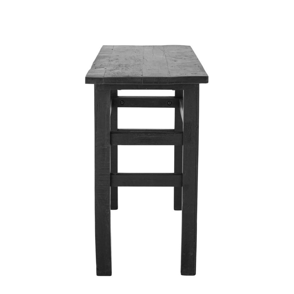 Riber Console Table, Black, Reclaimed Wood - Image 4