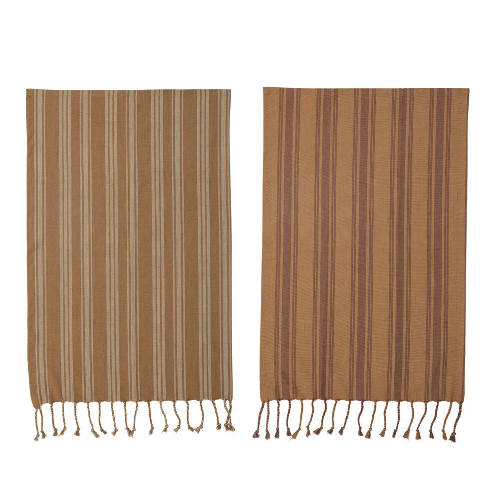Elyza Kitchen Towel, Brown, Cotton - Image 4