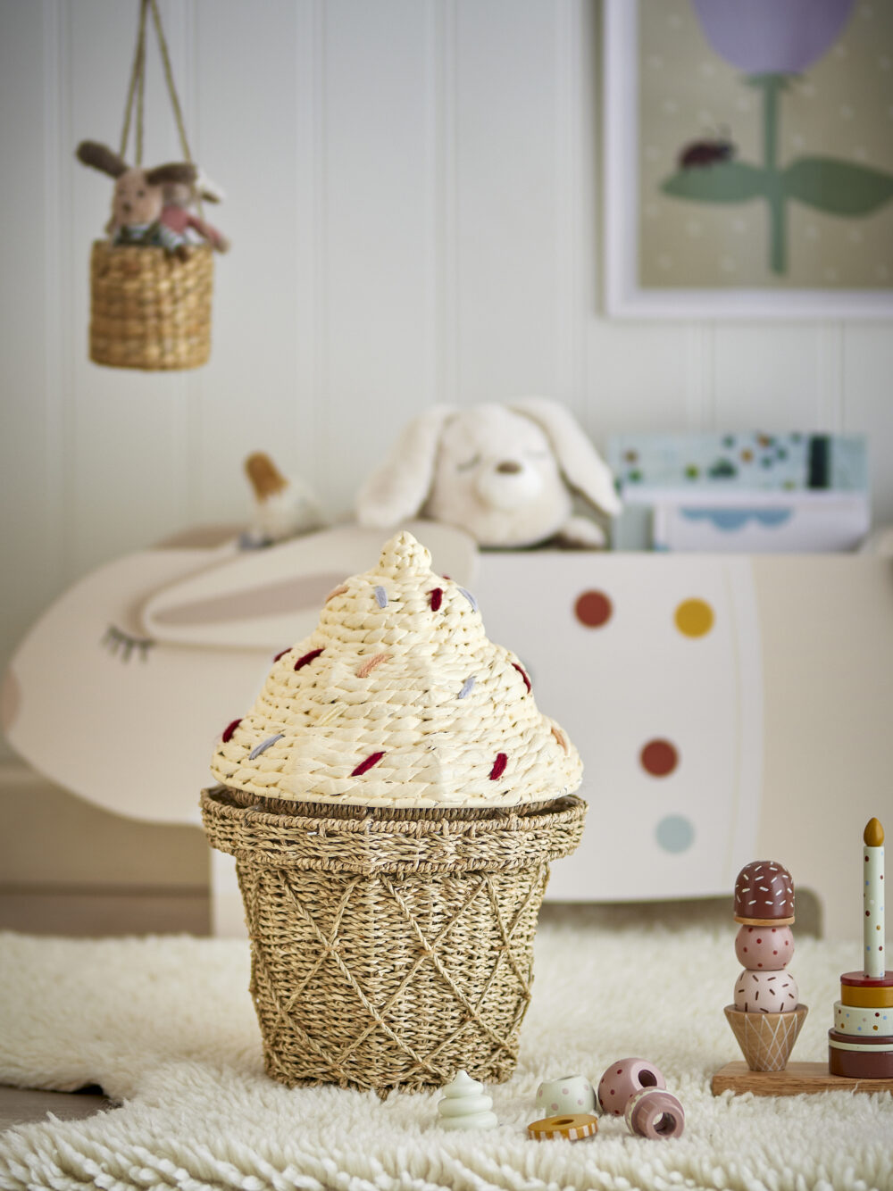 Cillie Basket w/Lid, Nature, Seagrass - Image 2