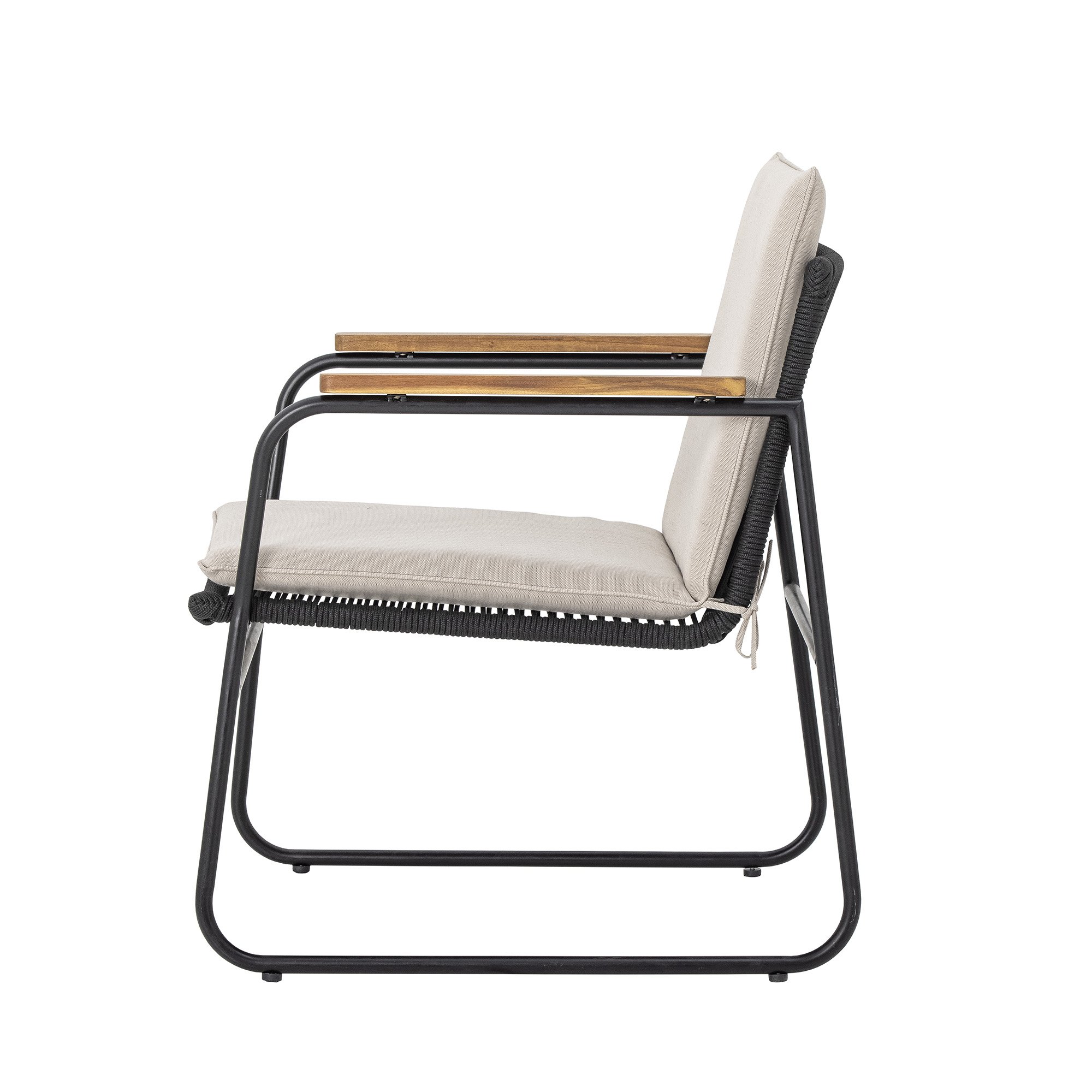 Hampton Lounge Chair, Black, Metal - Image 3