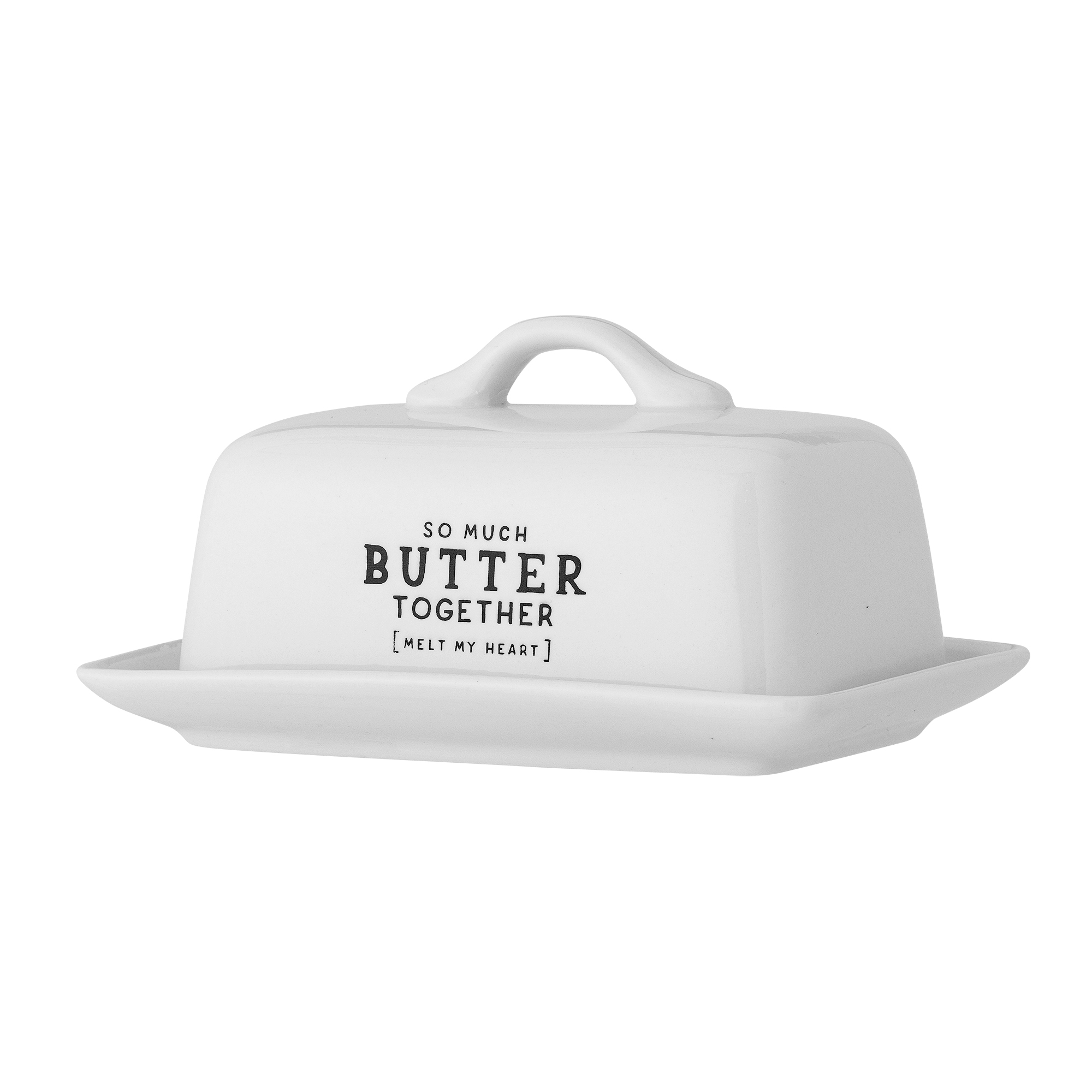 Wendy Butter Box, White, Stoneware - Image 2