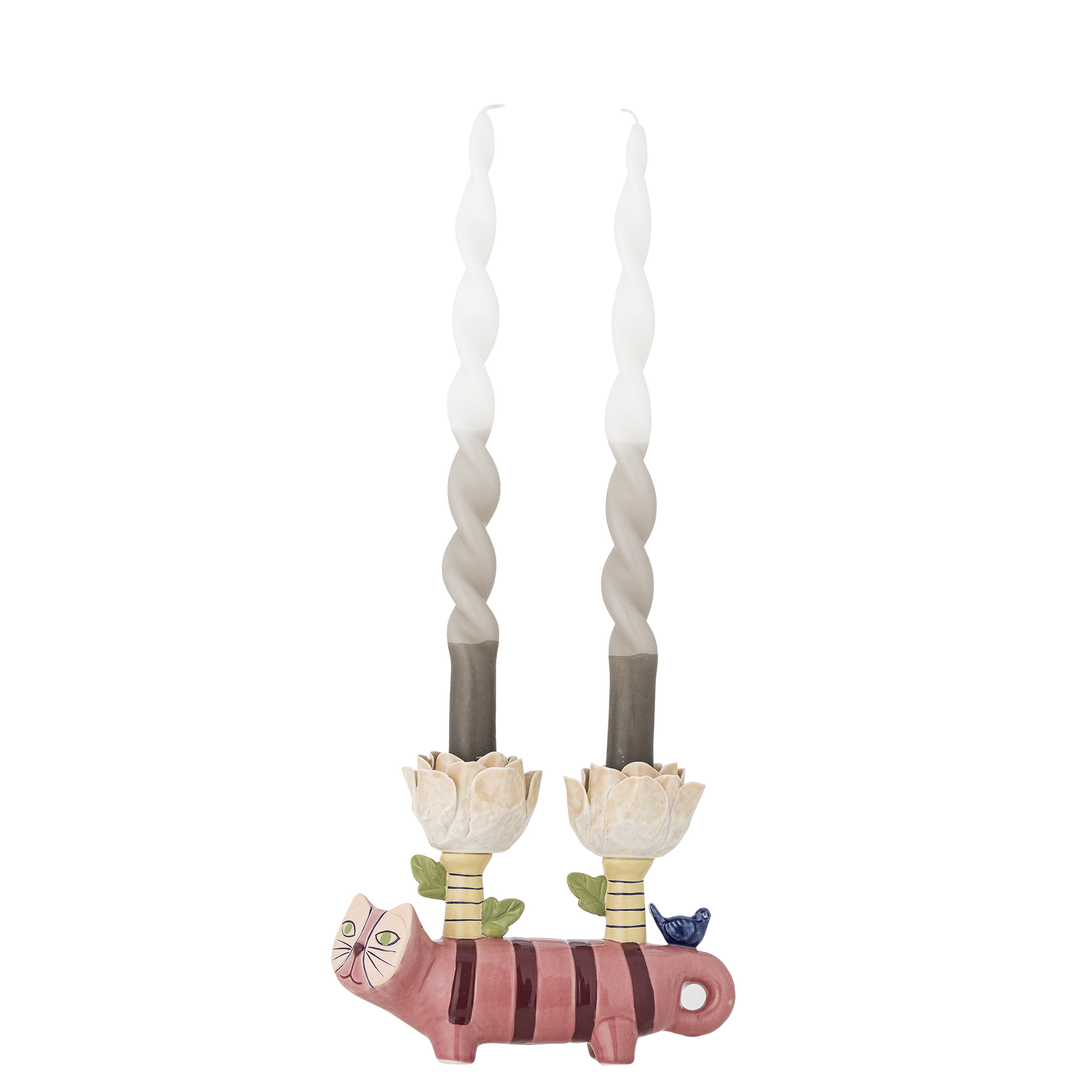 Missy Candle Holder, Rose, Stoneware - Image 2
