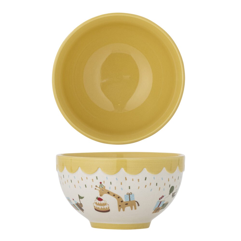 Celebrate Bowl, Yellow, Stoneware