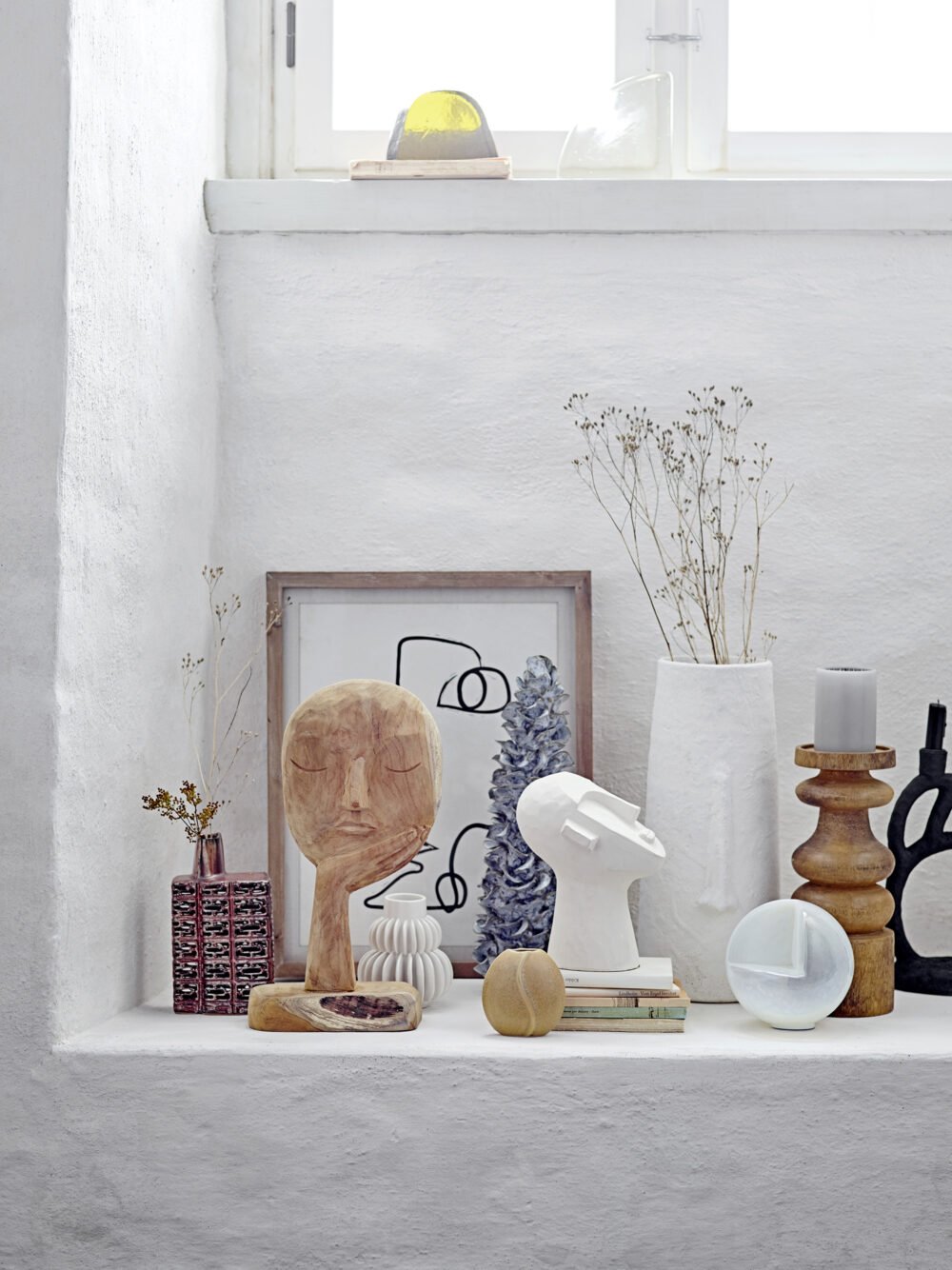 Berican Deco Vase, White, Terracotta - Image 3