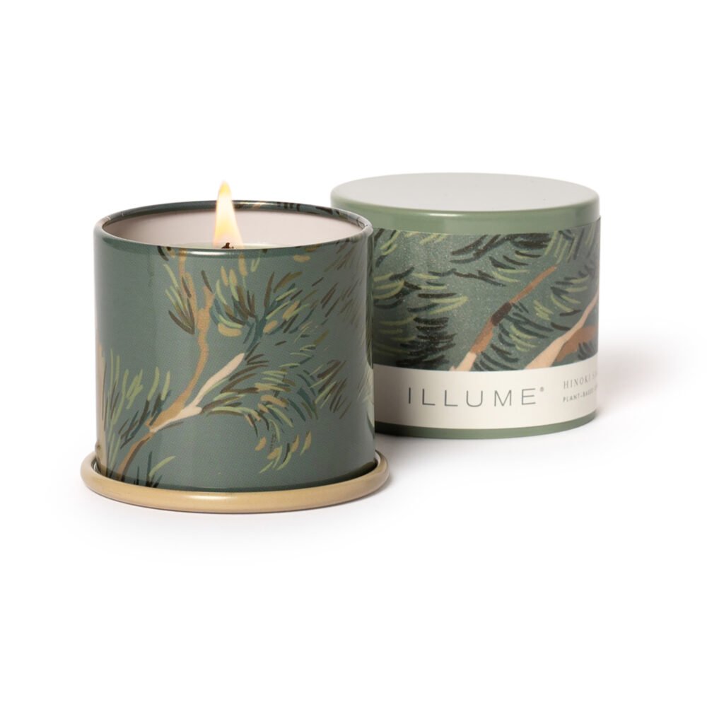 Hinoki Sage Demi Vanity Tin Candle, Green, - Image 3