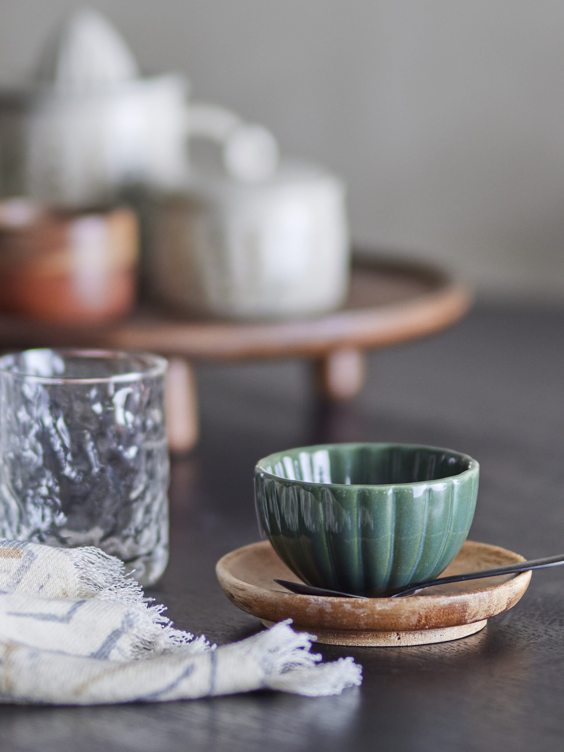 Latina Bowl, Green, Stoneware - Image 3