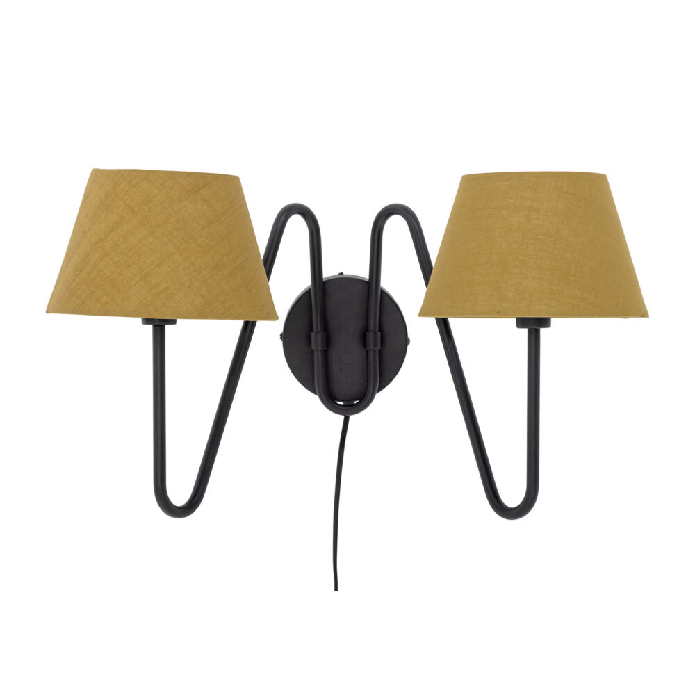 Letty Wall Lamp, Black, Metal