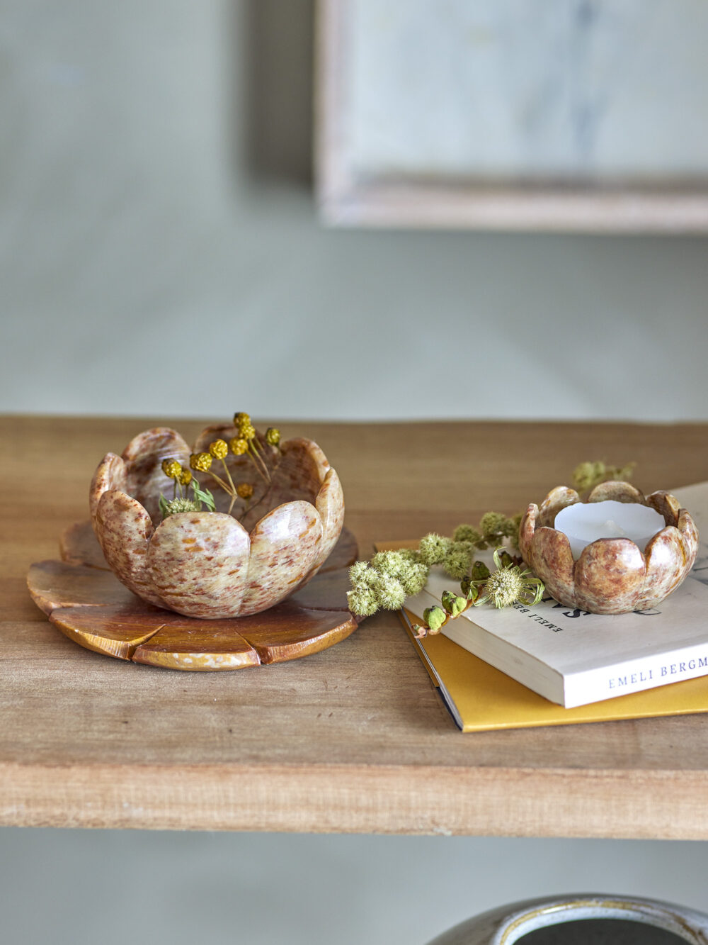 Reiko Votive, Brown, Marble - Image 3