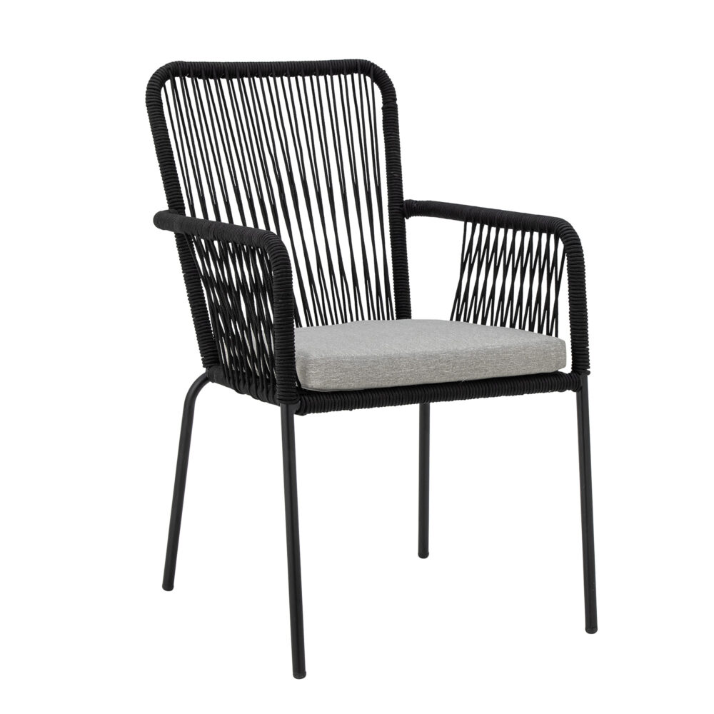 Santino Dining Chair, Black, Metal - Image 3