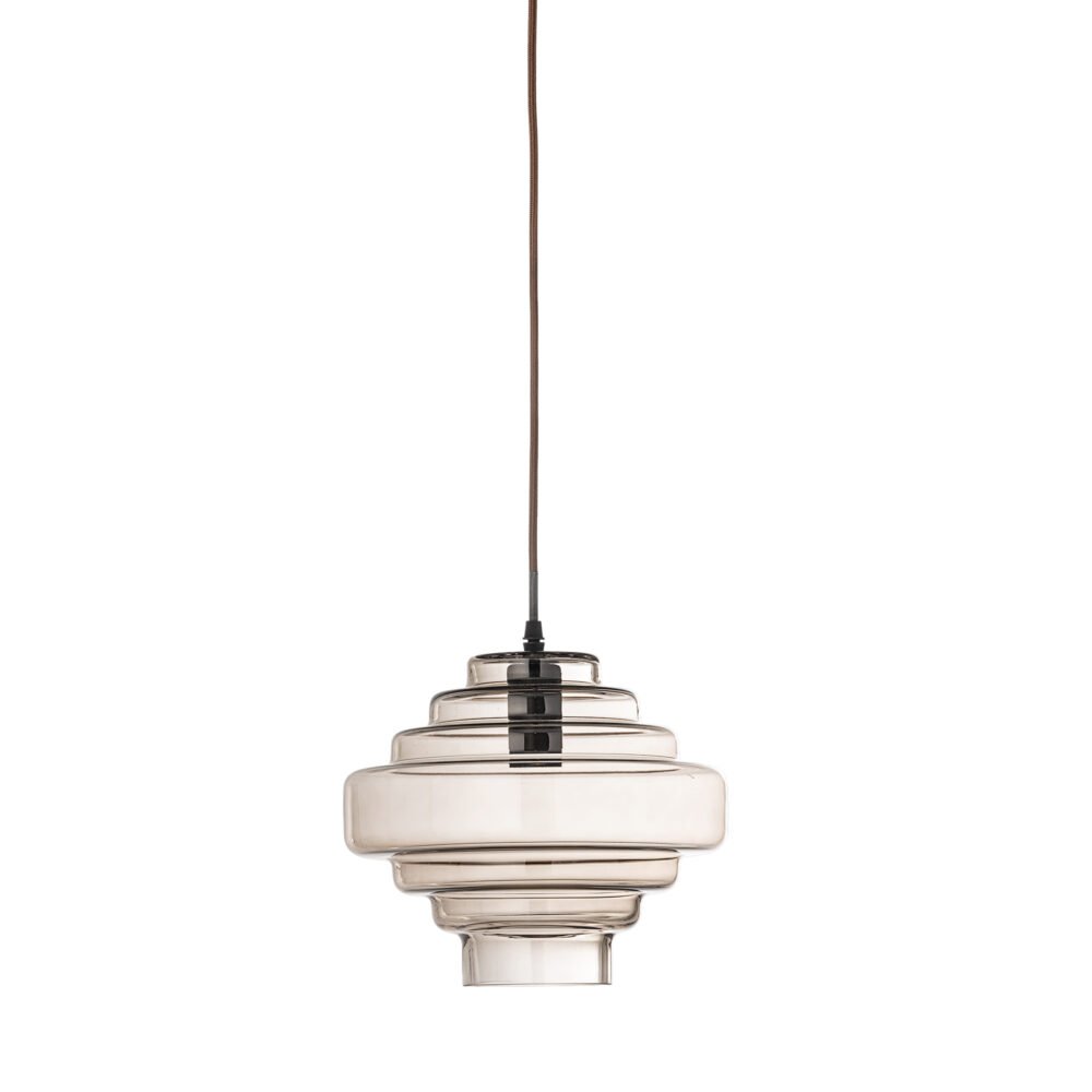 Ilua Pendant Lamp, Brown, Glass