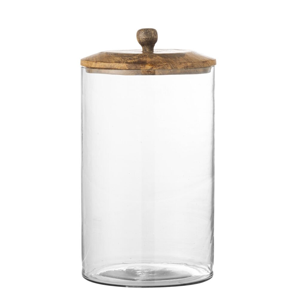 Mariola Jar w/Lid, Clear, Glass