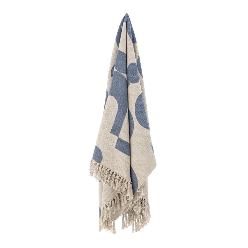 Agno Throw, Blue, Recycled Cotton - Image 3