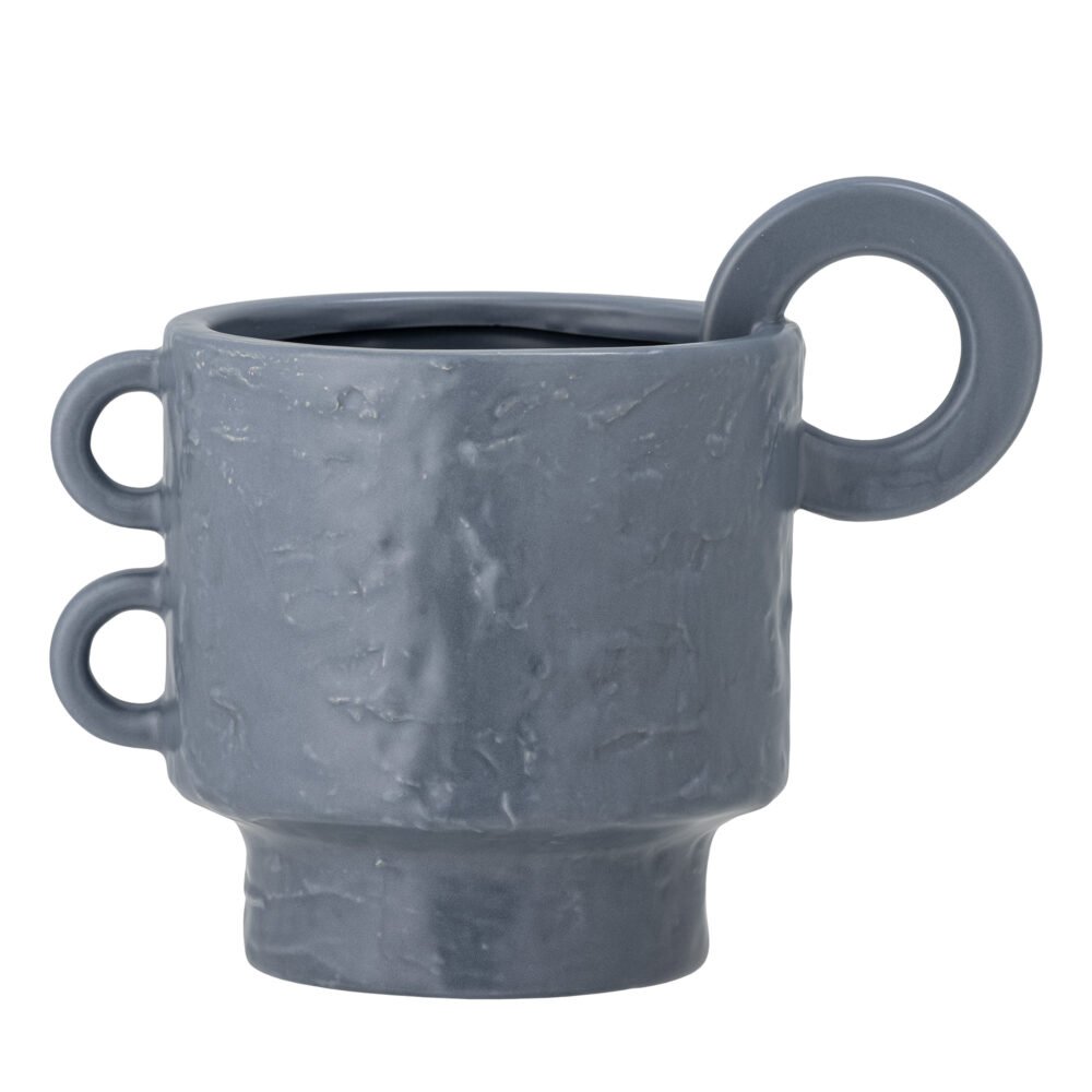 Alfine Flowerpot, Blue, Stoneware