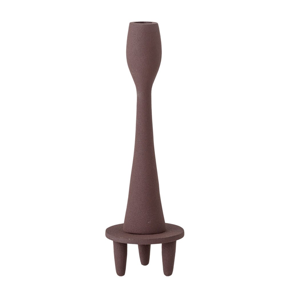 Davi Candle Holder, Brown, Aluminum