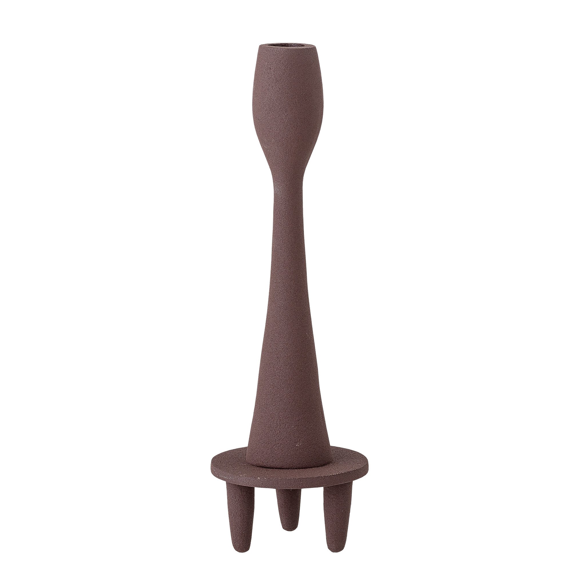 Davi Candle Holder, Brown, Aluminum
