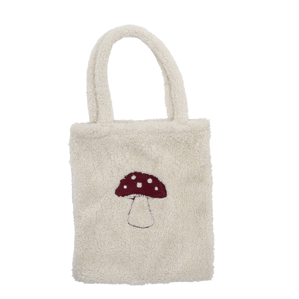 Mushroom Bag, White, Polyester
