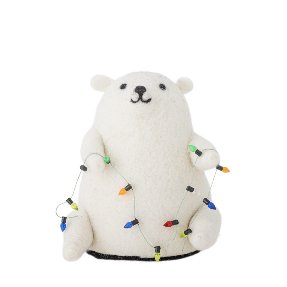 Wally Deco w/Light, White, Wool